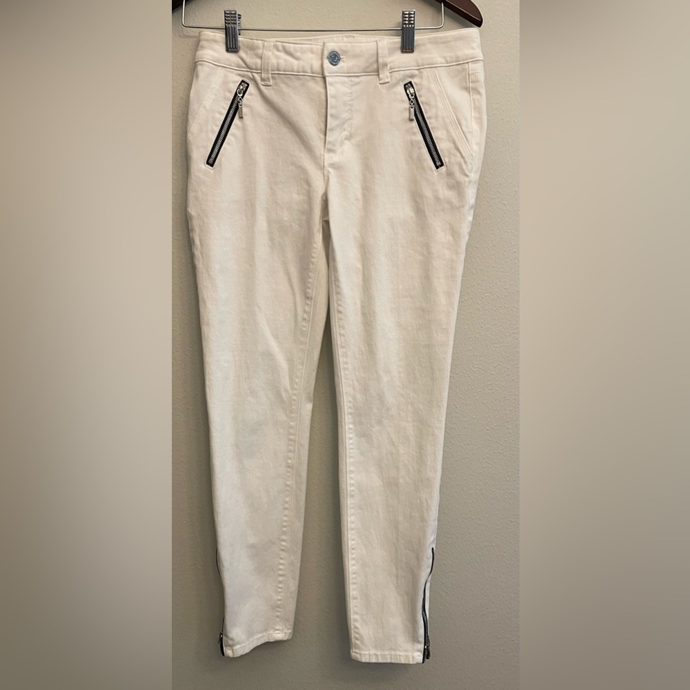 WHBM skimmer skinny white pants